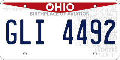 OH license plate GLI4492