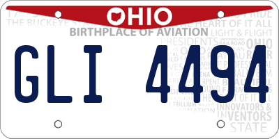 OH license plate GLI4494