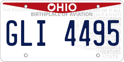 OH license plate GLI4495