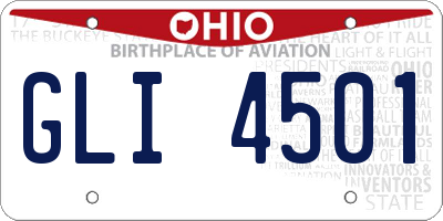 OH license plate GLI4501
