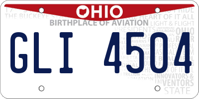 OH license plate GLI4504
