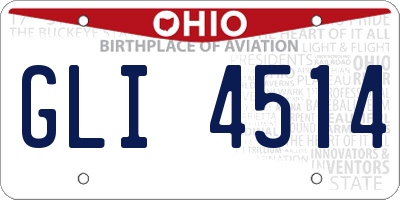OH license plate GLI4514
