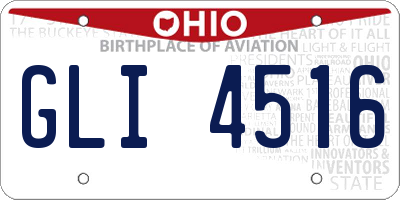 OH license plate GLI4516