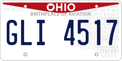 OH license plate GLI4517
