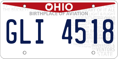 OH license plate GLI4518