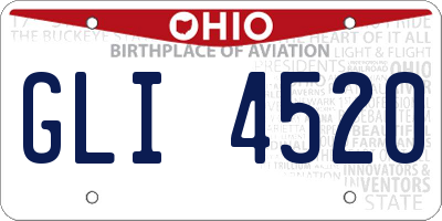 OH license plate GLI4520