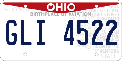 OH license plate GLI4522