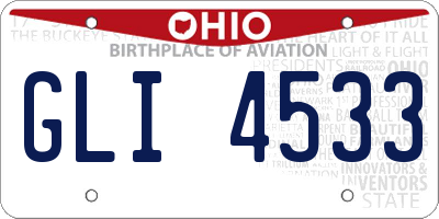 OH license plate GLI4533