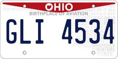 OH license plate GLI4534