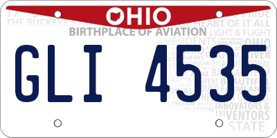 OH license plate GLI4535