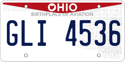 OH license plate GLI4536