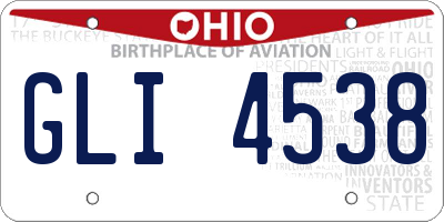 OH license plate GLI4538