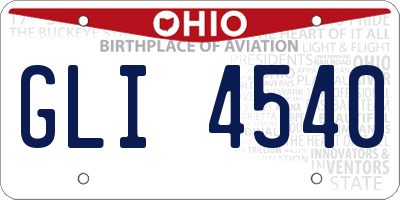 OH license plate GLI4540