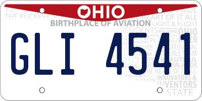 OH license plate GLI4541