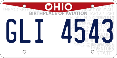 OH license plate GLI4543