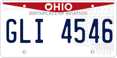 OH license plate GLI4546