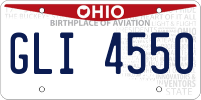 OH license plate GLI4550