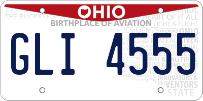 OH license plate GLI4555
