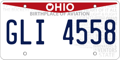 OH license plate GLI4558