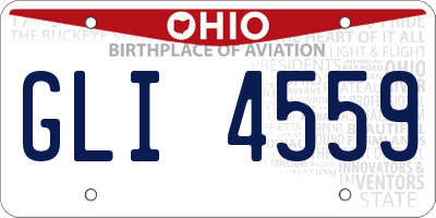 OH license plate GLI4559