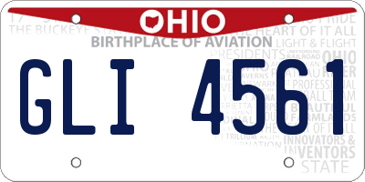 OH license plate GLI4561
