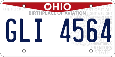 OH license plate GLI4564