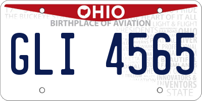 OH license plate GLI4565