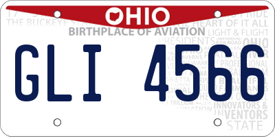 OH license plate GLI4566