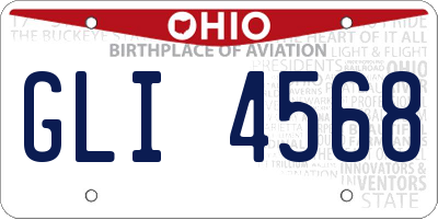 OH license plate GLI4568