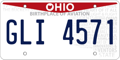 OH license plate GLI4571