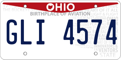 OH license plate GLI4574