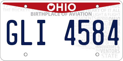 OH license plate GLI4584