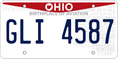 OH license plate GLI4587
