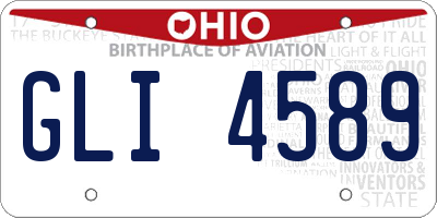 OH license plate GLI4589