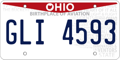 OH license plate GLI4593