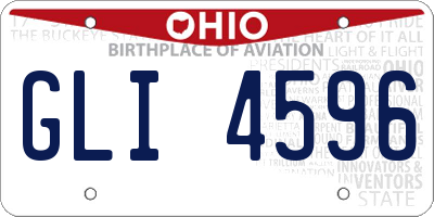 OH license plate GLI4596