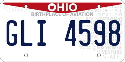 OH license plate GLI4598