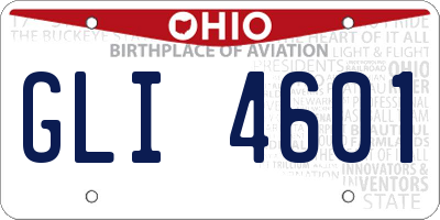 OH license plate GLI4601