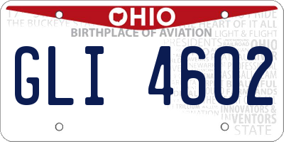 OH license plate GLI4602