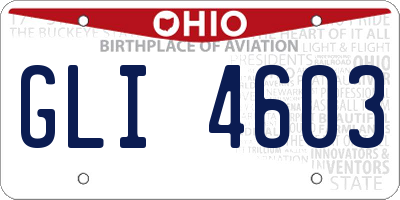 OH license plate GLI4603