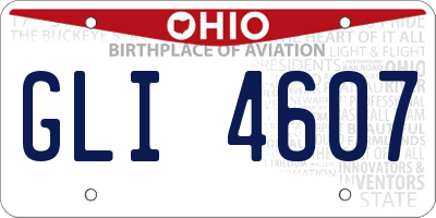 OH license plate GLI4607