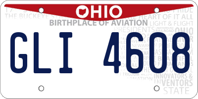 OH license plate GLI4608