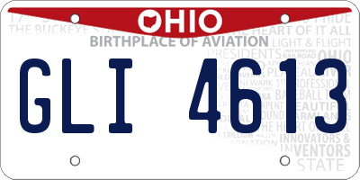 OH license plate GLI4613