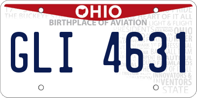 OH license plate GLI4631