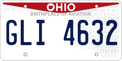 OH license plate GLI4632