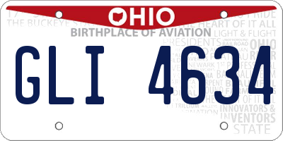 OH license plate GLI4634