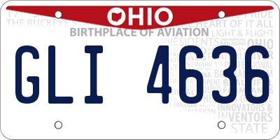 OH license plate GLI4636