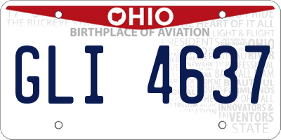 OH license plate GLI4637