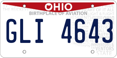 OH license plate GLI4643