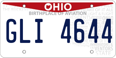 OH license plate GLI4644